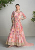 Readymade Partywear Silk Fabric Anarkali Gown