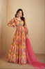 Partywear Readymade Silk Fabric Anarkali Gown