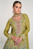 Parrot Color Partywear Embroidery Kurta Palazzo Set