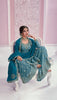 Blue Coluer Partywear Embroidery Kurta Palazzo Set