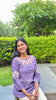 Lavender Cotton Embroidered Top