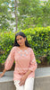 Peach Floral Cotton Top