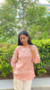 Peach Floral Cotton Top