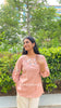 Peach Floral Cotton Top