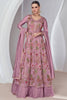 Partywear Viscose Silk Embroidery Lehenga Gown Suit