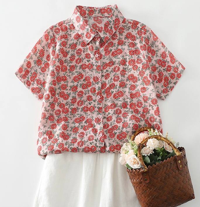Floral Shirt in 100% Cotton Comfortable & Stylish