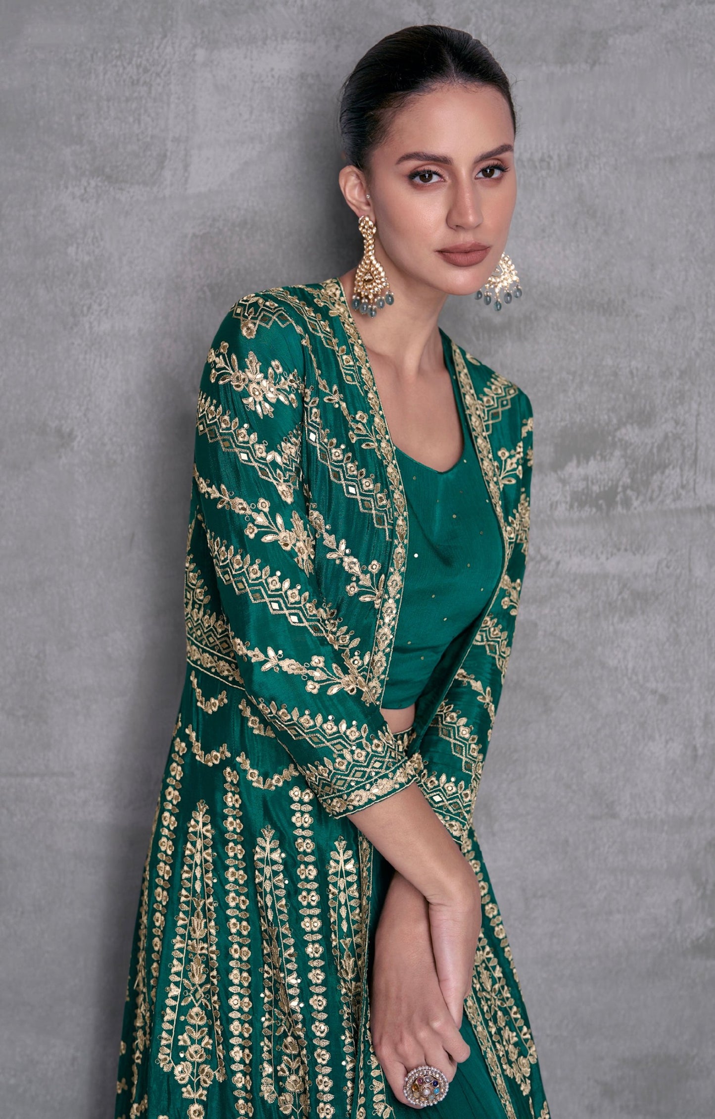 Beautiful Embroidery Work Reday To Wear Lehngha Suit