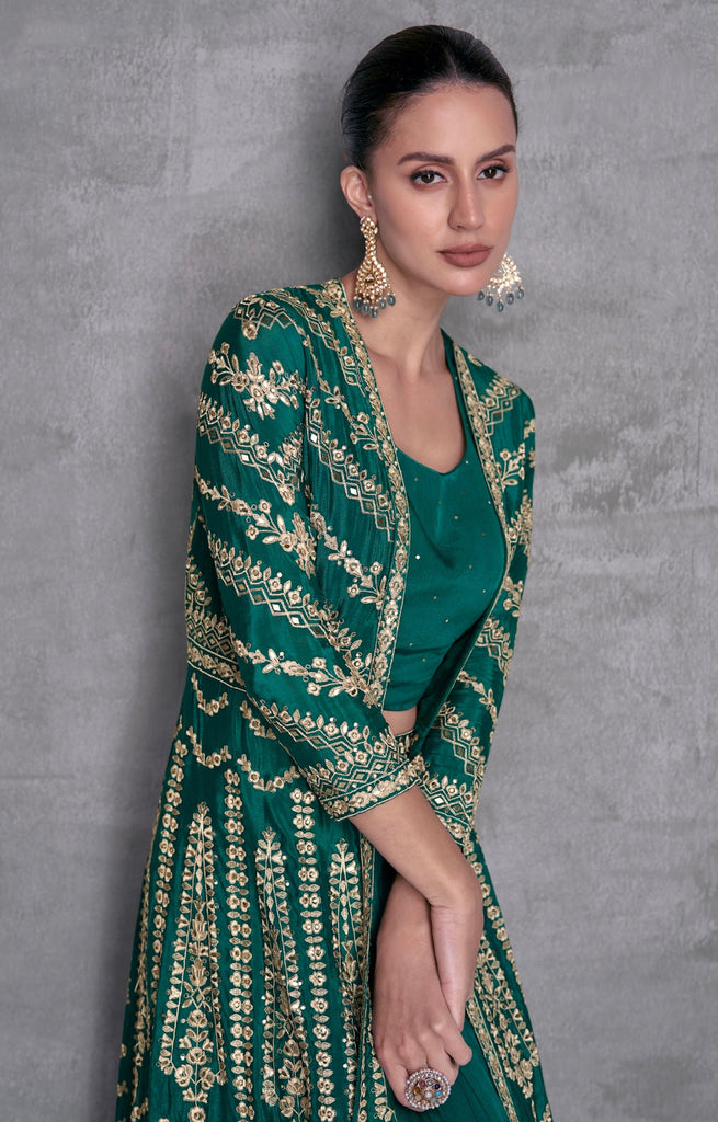 Beautiful Embroidery Work Reday To Wear Lehngha Suit
