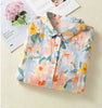 Pure Cotton Light Pink Floral Shirt for Women