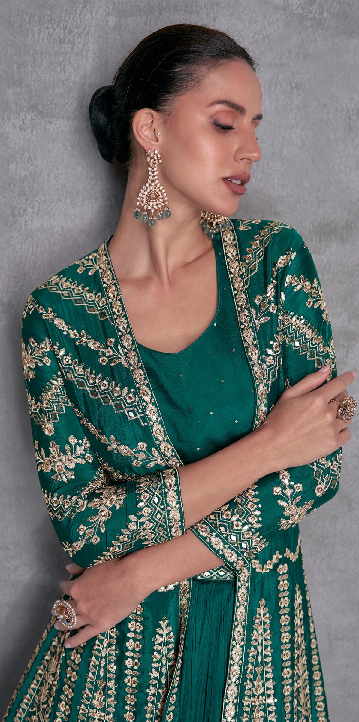 Beautiful Embroidery Work Reday To Wear Lehngha Suit