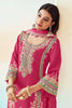 Chinon Fabric Partywear Embroidery Palazzo Suit