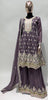 Purple Festival Partywear Georgette Salwar Palazzo Dress