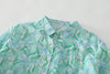 Sky Blue Pure Cotton Floral Shirt – Women’s Casual Wear