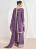 Wine Color Chinon Fabric Embroidery Palazzo Salwar Suit
