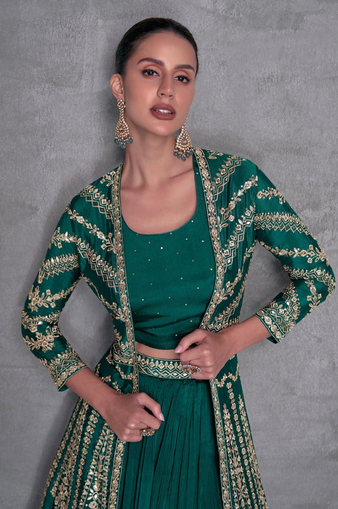 Beautiful Embroidery Work Reday To Wear Lehngha Suit
