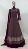 Wine Viscose Silk Embroidery Lehenga Gown Suit