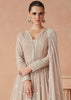 Beige Colour Partywear Embroidery Anarkali Dress