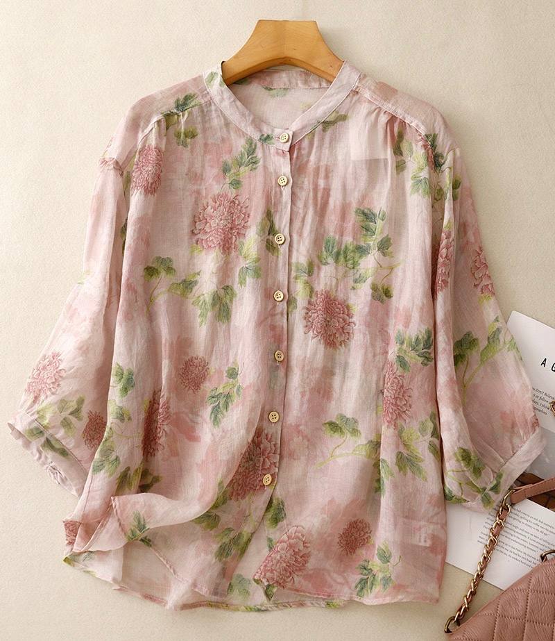 Women’s Digital Printed Pure Cotton Casual Shirt