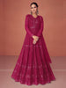 Rani Colure Designer Handmade Heavy Sequins Partywear Anarkali Gown