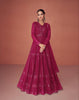 Rani Colure Designer Handmade Heavy Sequins Partywear Anarkali Gown