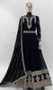 Black Georgette Embroidery Anarkali Dress With Duppta Gown