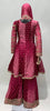 Pink Color Chinon Base Party Wear Sharara Suit