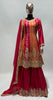 Orange Colure Partywear Sharara Suit With Embroidery