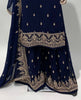 Blue Colure Heavy Embroidery Partywear Dress